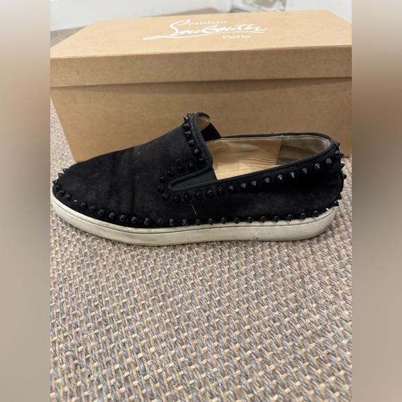 Fullset Christian Louboutin Spiked Pik Boat Slip-On Loafers Sneakers Suede main image 7